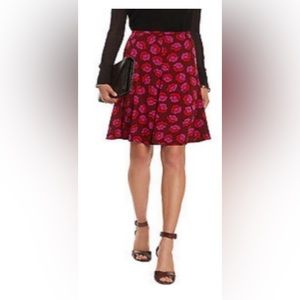 Pink and Purple Diane Von Furstenberg Rosalita Silk Blend Skirt - Size 6